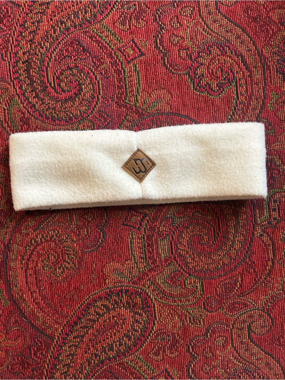 Merkley Headgear White Fleece Headband Ear Warmer One Size Solid Logo